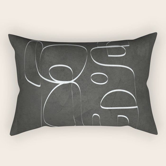Minimal Abstract Line II Rectangular Pillow Gallery Image 2