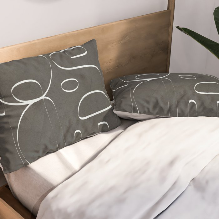 Minimal Abstract Line II Pillow Sham Gallery Image 2