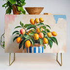  Mango Summer, India Fruits Still Life Tropical, Season Flower Pot Plants Botanical, Nature Plant Pots Blossom Juicy Painting Credenza Gallery Image 1