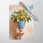 Mango Summer, India Fruits Still Life Tropical, Season Flower Pot Plants Botanical, Nature Plant Pots Blossom Juicy Painting Wrapping Paper Gallery Image 1