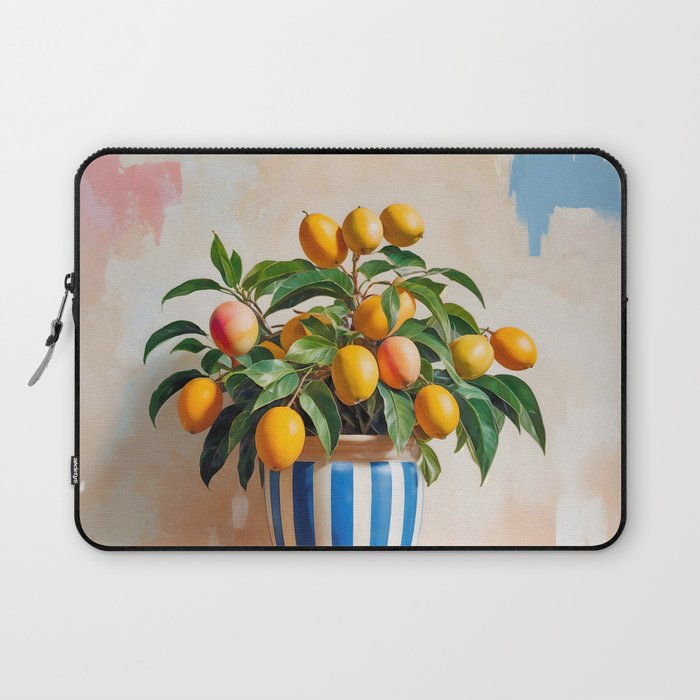  Mango Summer, India Fruits Still Life Tropical, Season Flower Pot Plants Botanical, Nature Plant Pots Blossom Juicy Painting Laptop Sleeve Gallery Image 1