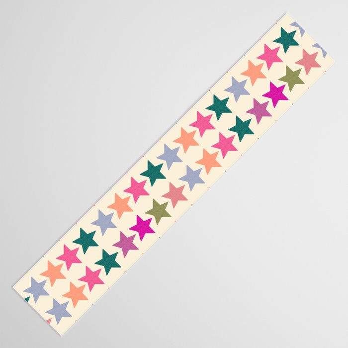 Retro Colorful Stars Table Runner Gallery Image 3