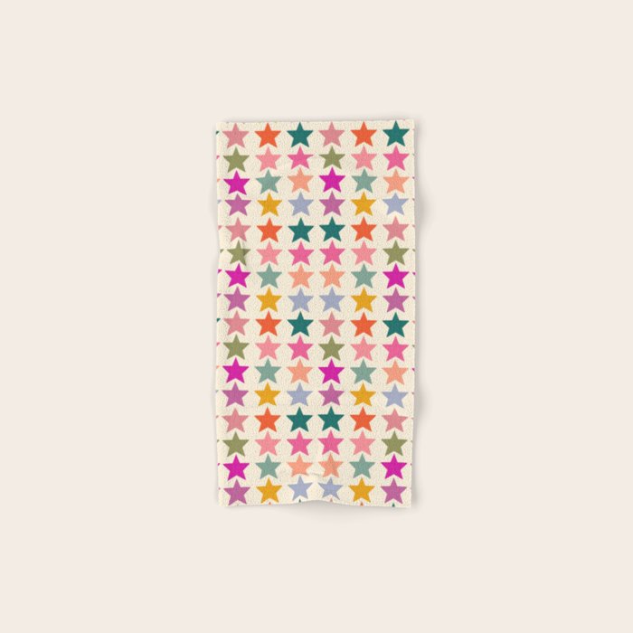 Retro Colorful Stars Bath Towel Gallery Image 1