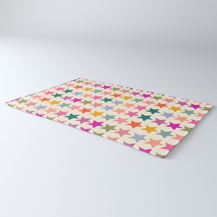 Retro Colorful Stars Rug Gallery Image 3