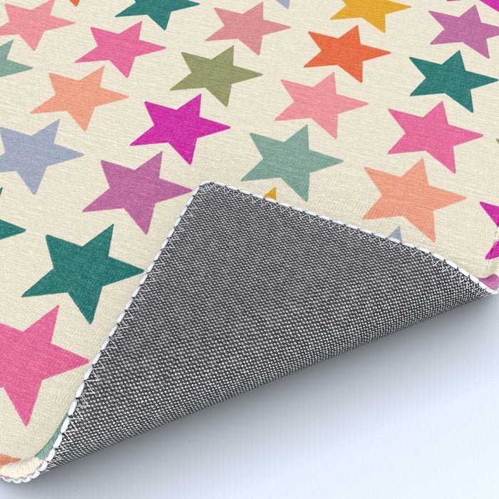 Retro Colorful Stars Rug Gallery Image 4