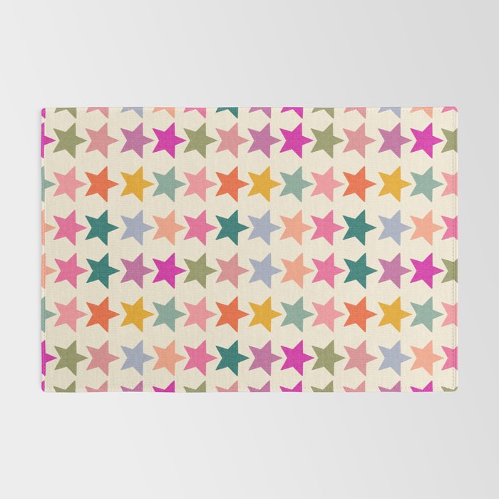 Retro Colorful Stars Rug Gallery Image 2
