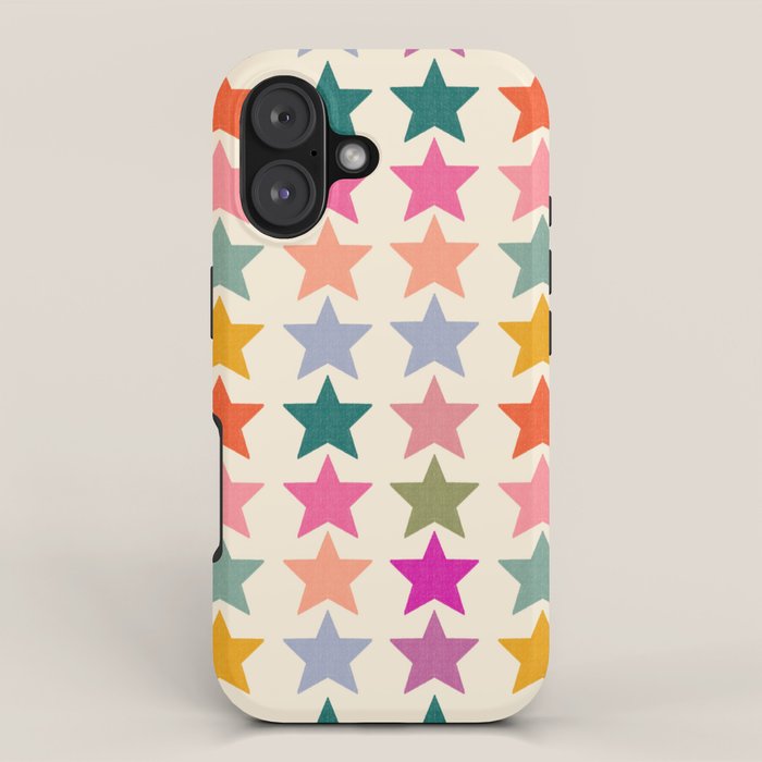Retro Colorful Stars iPhone Case Gallery Image 1