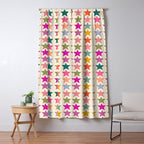 Retro Colorful Stars Window Curtain Gallery Image 5