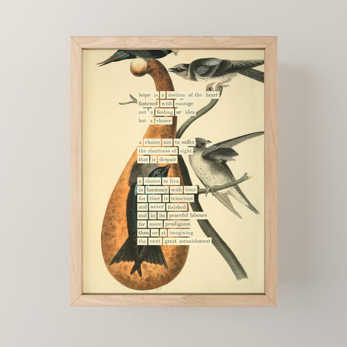 Purple Martin Divination from # An Almanac of Birds # Divinations for Uncertain Days Mini Art Print Gallery Image 1