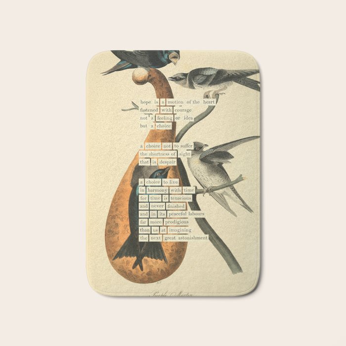 Purple Martin Divination from # An Almanac of Birds # Divinations for Uncertain Days Bath Mat Gallery Image 1