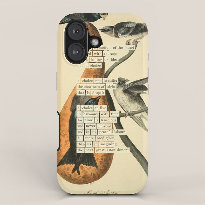 Purple Martin Divination from # An Almanac of Birds # Divinations for Uncertain Days iPhone Case Gallery Image 1