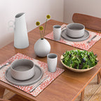 Flowers Pattern, Coral, Pink, Floral Prints Placemat Gallery Image 2