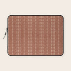 irregular striped dots - terracotta Laptop Sleeve Gallery Image 1