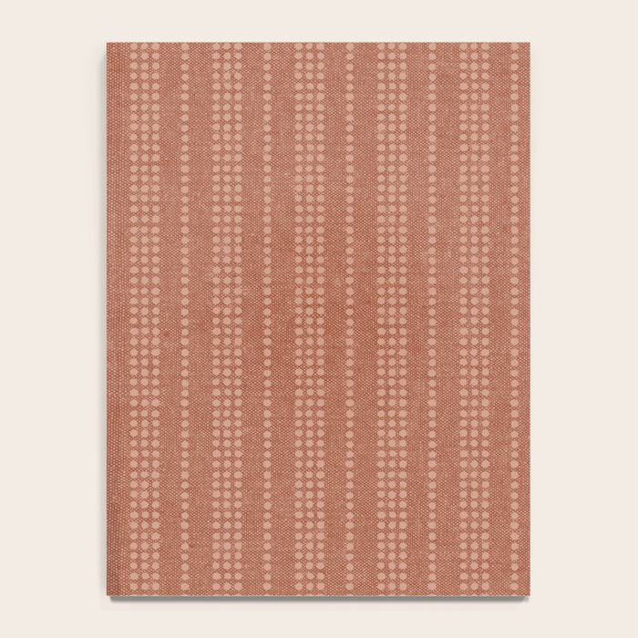irregular striped dots - terracotta Notebook Gallery Image 4