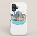 Boston Skyline Illustration iPhone Case Gallery Image 1