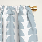 Maude Pattern - Natural Blue Window Curtain Gallery Image 2