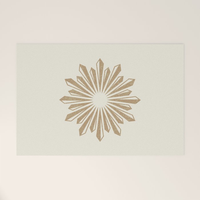 Sunburst Retro 2 - Gold Welcome Mat Gallery Image 1