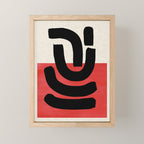 Red Round Mini Art Print Gallery Image 1