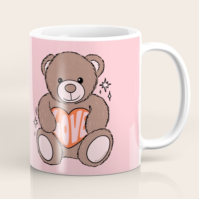Love Bear Inspired by PANTONE 17 1230 Mocha Mousse Coffee Mug Gallery Image 1