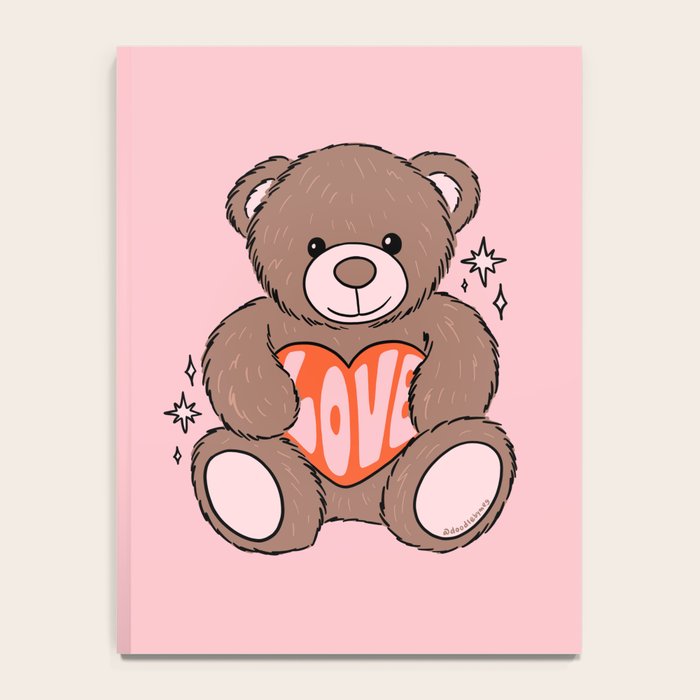 Love Bear Inspired by PANTONE 17 1230 Mocha Mousse Notebook Gallery Image 4