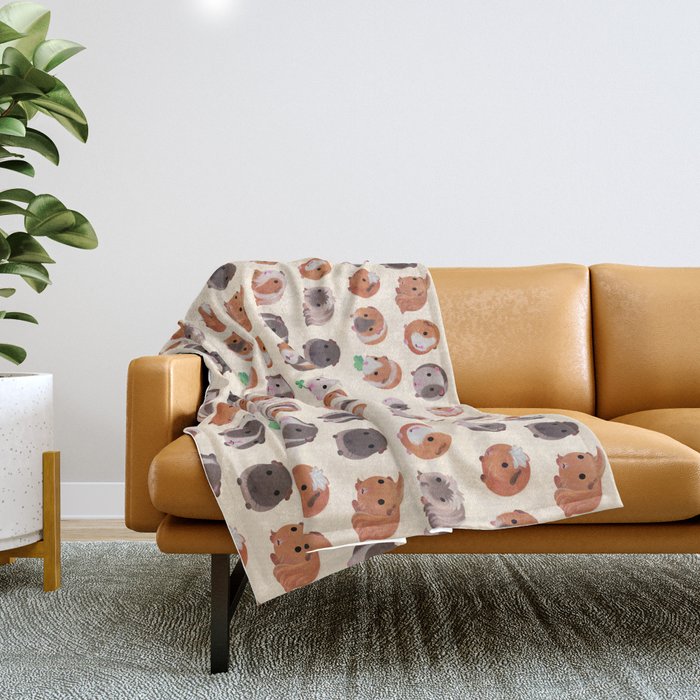 Guinea pig day Throw Blanket Gallery Image 1