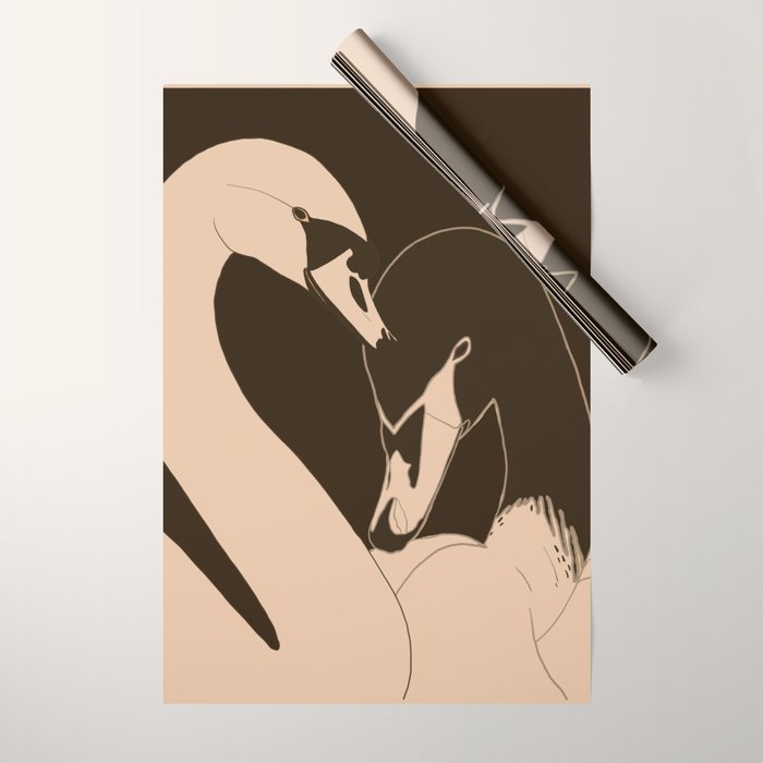 Two Swans Wrapping Paper Gallery Image 1