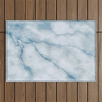 Light blue marble texture Outdoor Rug Gallery Image 1