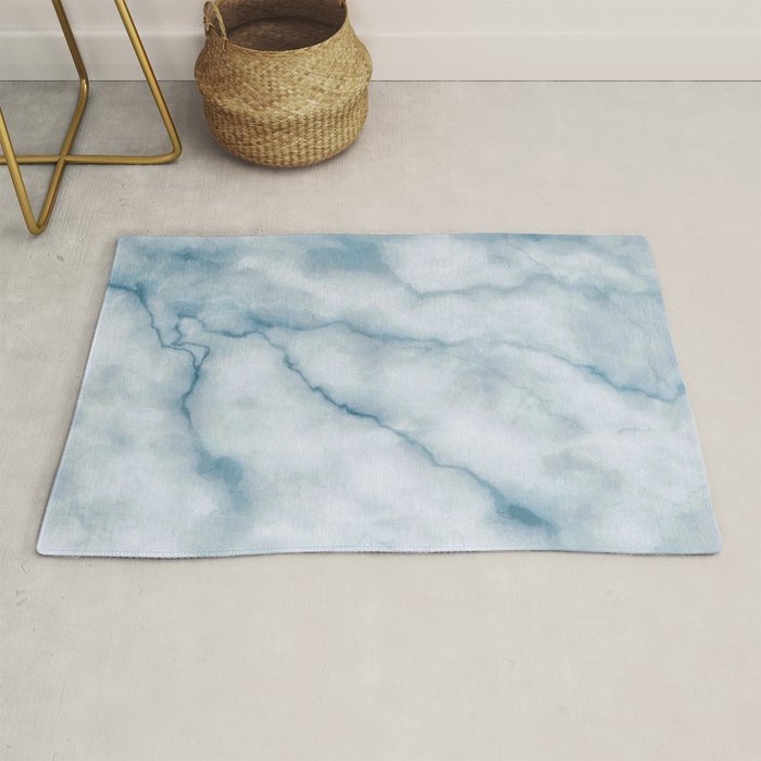 Light blue marble texture Rug Gallery Image 1