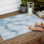 Light blue marble texture Outdoor Rug Gallery Image 2