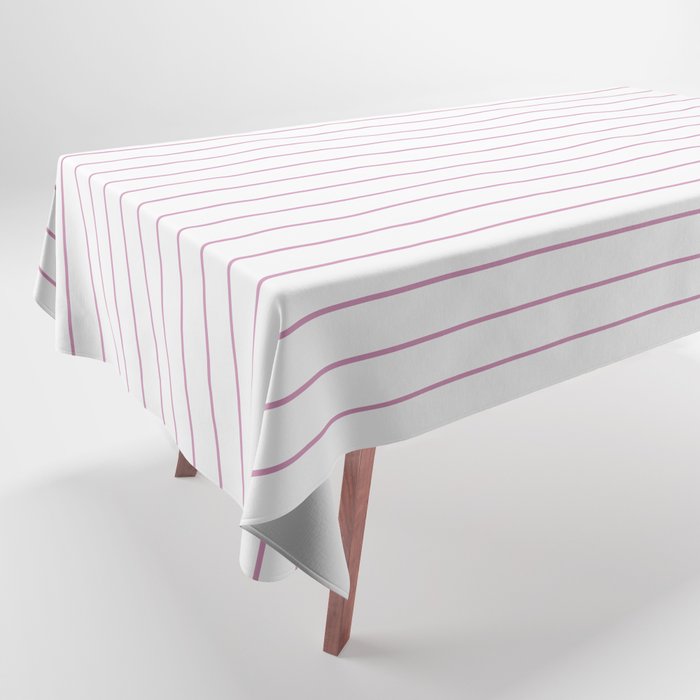 Minimal Arch XXVI White and Pink Modern Geometric Lines Tablecloth Gallery Image 1