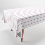 Minimal Arch XXVI White and Pink Modern Geometric Lines Tablecloth Gallery Image 1