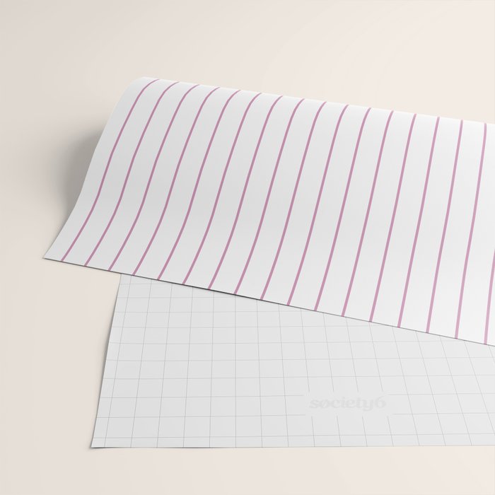Minimal Arch XXVI White and Pink Modern Geometric Lines Wrapping Paper Gallery Image 2