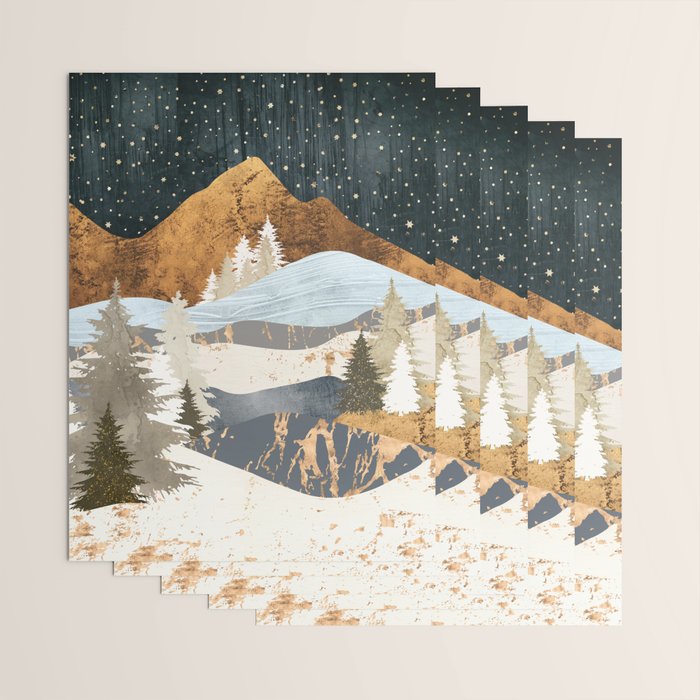 Winter Stars Wrapping Paper Gallery Image 3