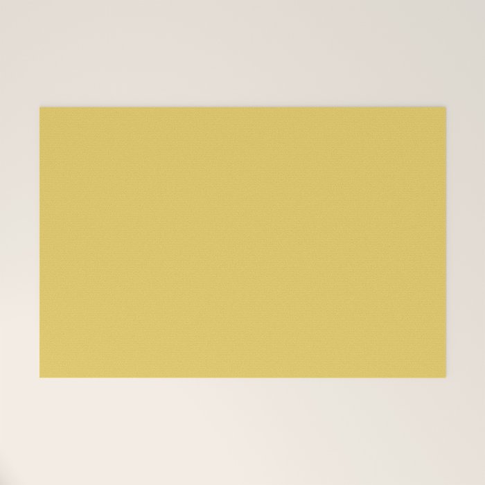 Butter Yellow Solid Color Welcome Mat Gallery Image 1