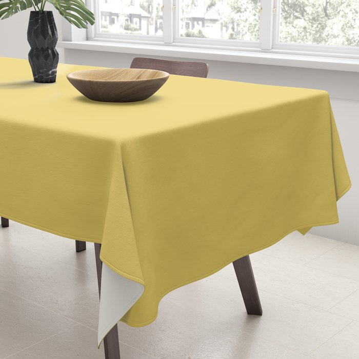 Butter Yellow Solid Color Tablecloth Gallery Image 3