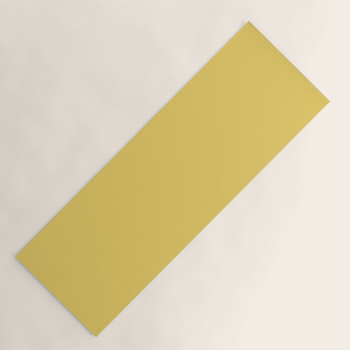Butter Yellow Solid Color Yoga Mat Gallery Image 1
