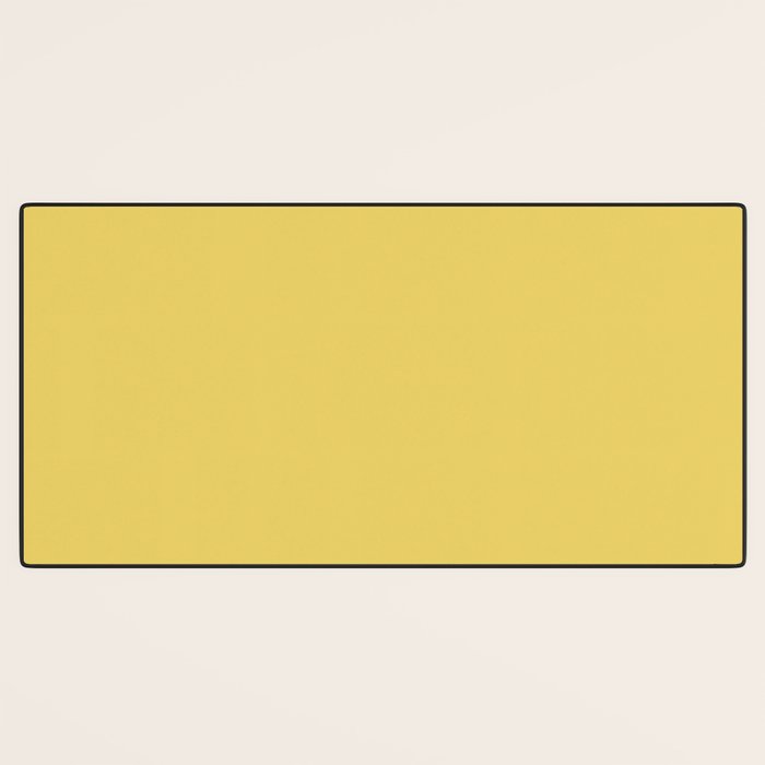 Butter Yellow Solid Color Desk Mat Gallery Image 3