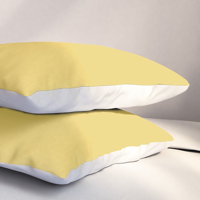 Butter Yellow Solid Color Pillow Sham Gallery Image 3