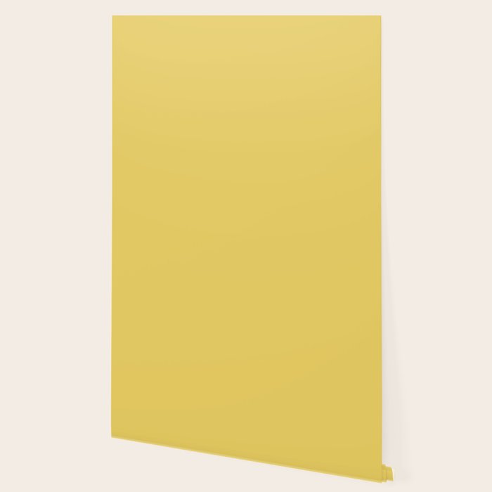 Butter Yellow Solid Color Wallpaper Gallery Image 2