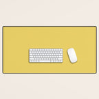 Butter Yellow Solid Color Desk Mat Gallery Image 1