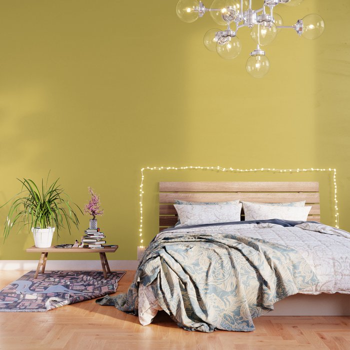 Butter Yellow Solid Color Wallpaper Gallery Image 3