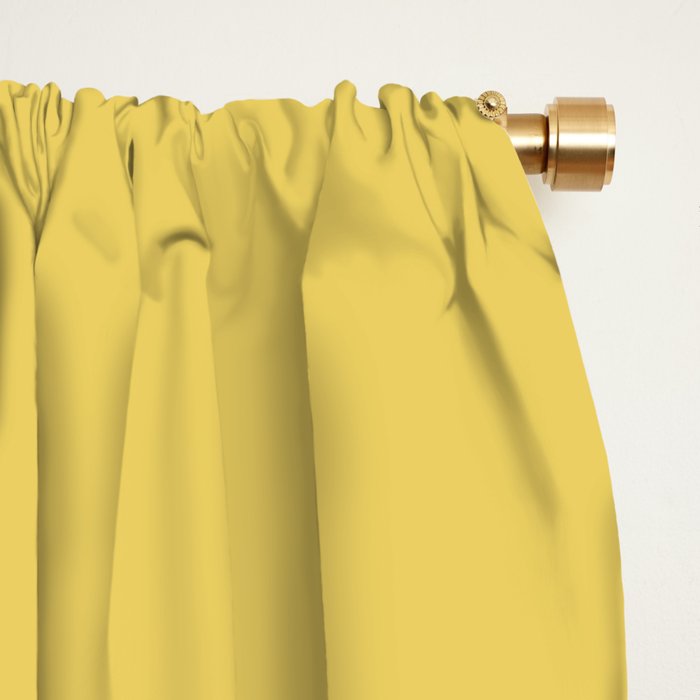 Butter Yellow Solid Color Window Curtain Gallery Image 2