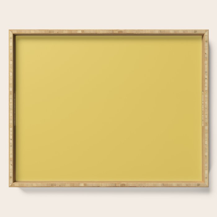 Butter Yellow Solid Color Serving Tray Gallery Image 1