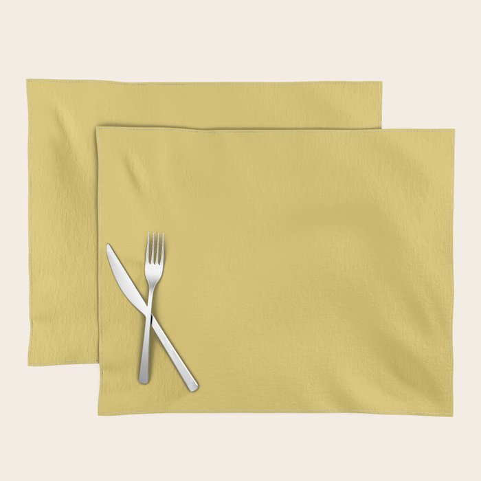Butter Yellow Solid Color Placemat Gallery Image 1