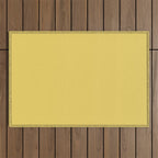 Butter Yellow Solid Color Outdoor Rug Gallery Image 1