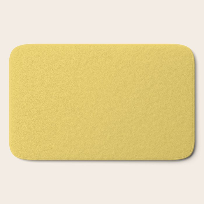 Butter Yellow Solid Color Bath Mat Gallery Image 2