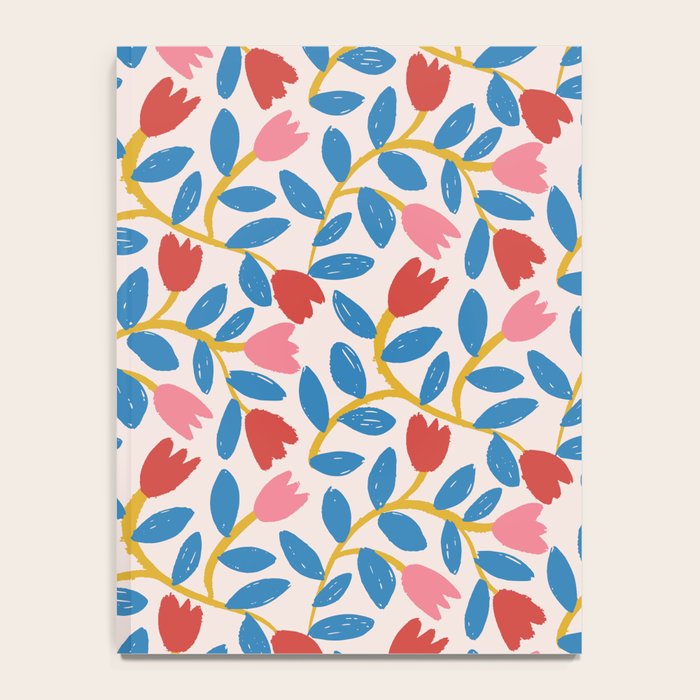 Simple Floral - Blue, Pink and Red Notebook Gallery Image 4