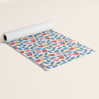 Simple Floral - Blue, Pink and Red Yoga Mat Gallery Image 2