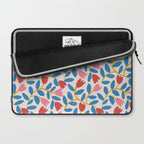 Simple Floral - Blue, Pink and Red Laptop Sleeve Gallery Image 2