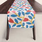 Simple Floral - Blue, Pink and Red Table Runner Gallery Image 1